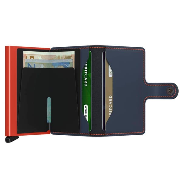 Liten plånbok Miniwallet Matte Secrid - nightblue / orange