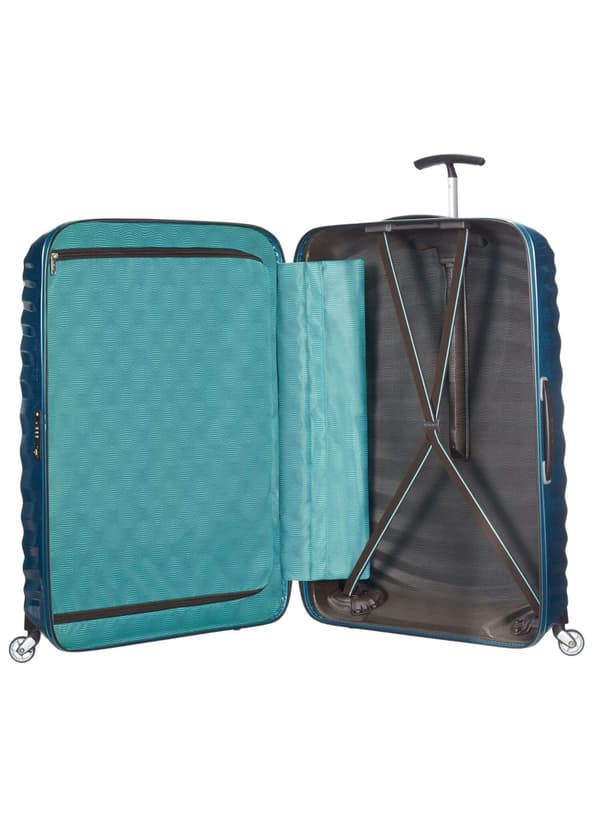 Stor XL Samsonite Lite-Shock kuffert 124 l - petrolblå