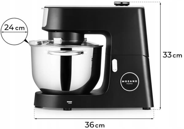 MOZANO Kitchen Advanced Planetary Robot 3200 W Black