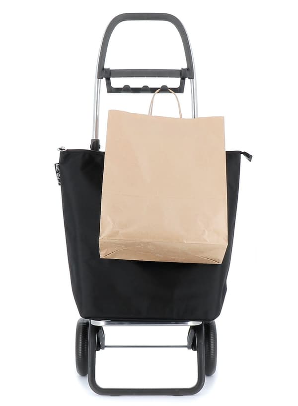 Indkøbstaske foldbar 2-hjulet Rolser Mini Bag Plus MF - sort