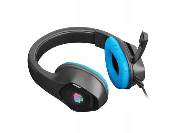 Fury Phantom kablede hovedtelefoner med mikrofon, over-ear, sort-blå