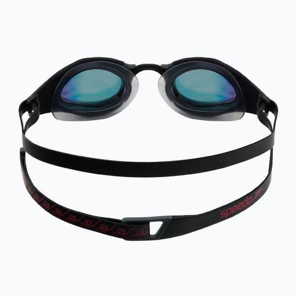 Speedo Fastskin Hyper Elite Mirror simglasögon svart/oxidgrå/eldröd