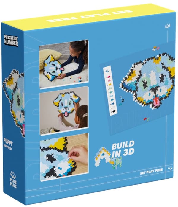 PLUS-PLUS plastikklodser Puslespil efter nummer Hund 014-3961