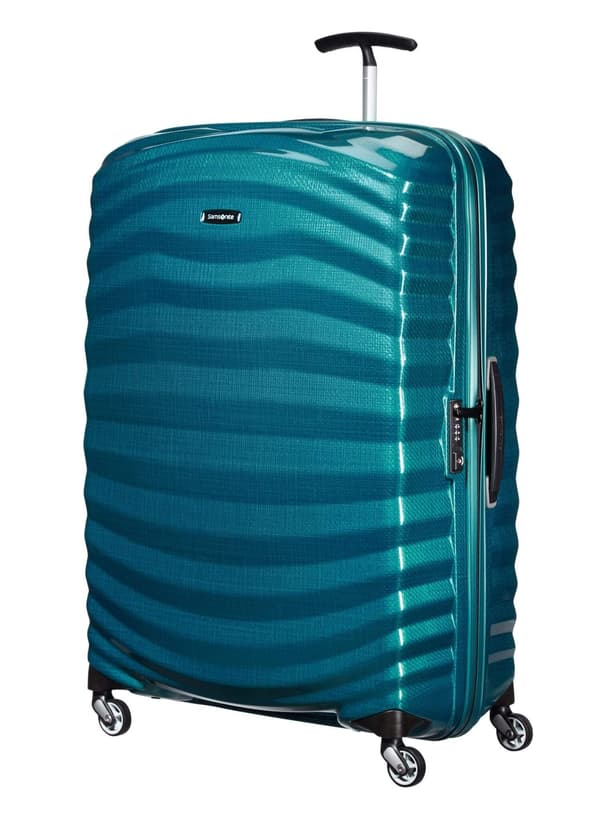 Stor XL Samsonite Lite-Shock kuffert 124 l - petrolblå