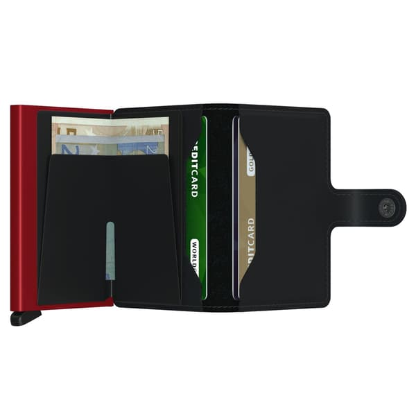 Secrid Miniwallet RFID-lompakko Matte - musta/punainen