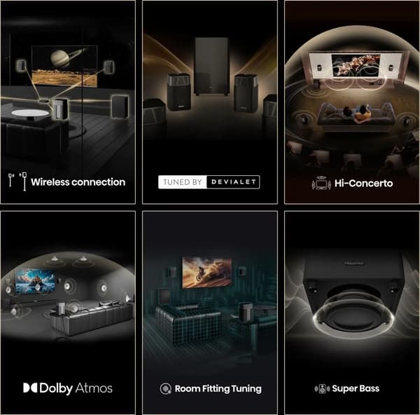 Soundbar Hisense HT SATURN 4.1.2 Bluetooth Dolby Atmos DTS X