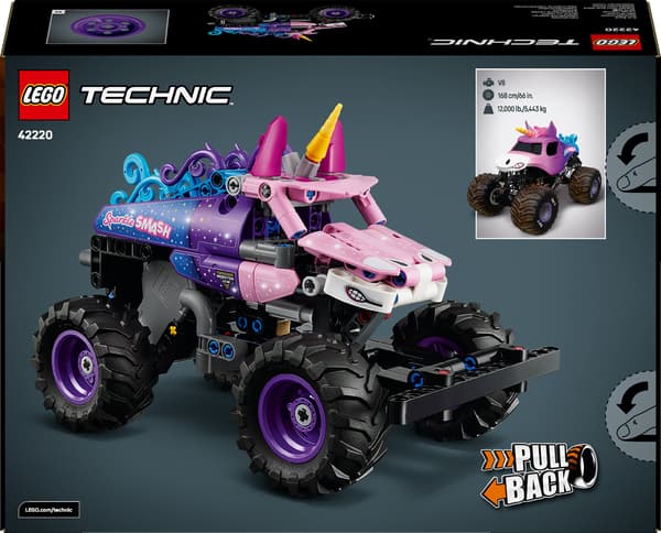 LEGO TECHNIC 42220 Monster Jam Sparkle Smash, byggset +7 år