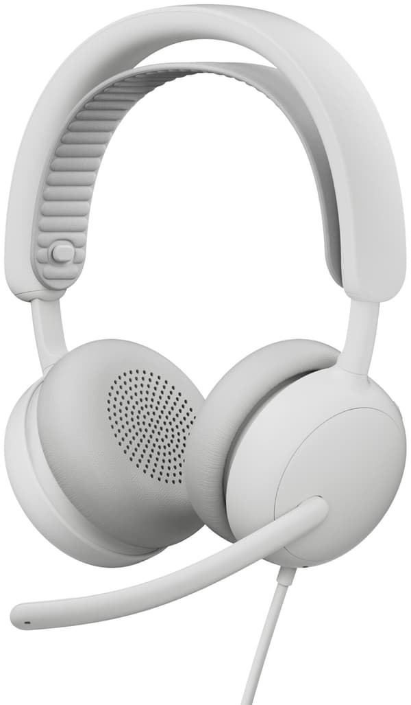 LOGITECH Zone Wired 2 Hovedtelefoner, Kablet, On-ear, ANC Hvid