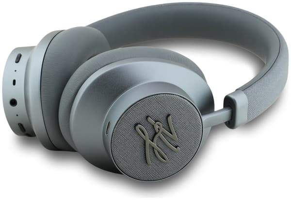 KARL LAGERFELD Grained Initials Bluetooth ANC Over-Ear Hörlurar Grå