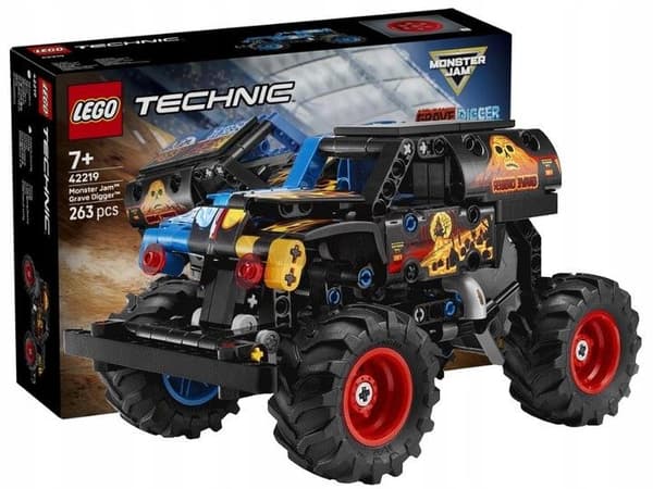 LEGO TECHNIC 42219 Monster Jam Grave Digger Eld och is, set +7
