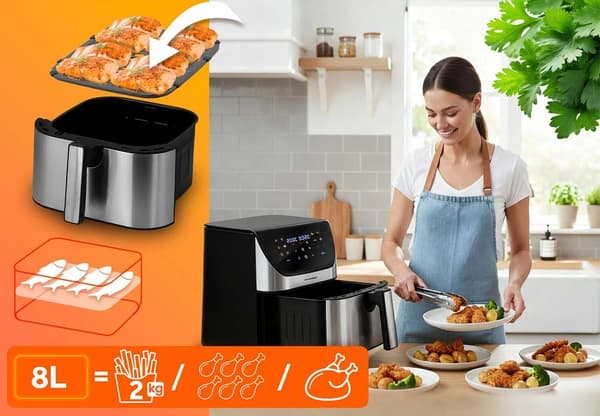 Airfryer BERDSEN BD-659 8L 12 automatiske programmer