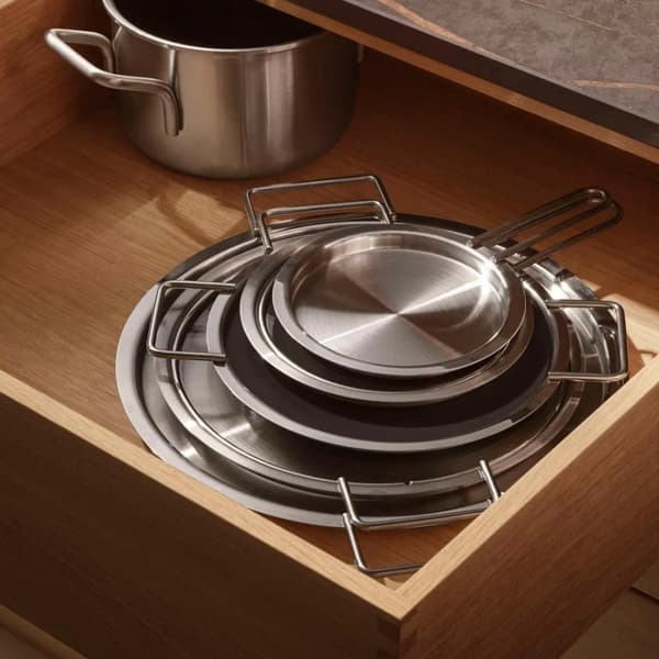 EVA TRIO 20 cm - låg i rustfrit stål