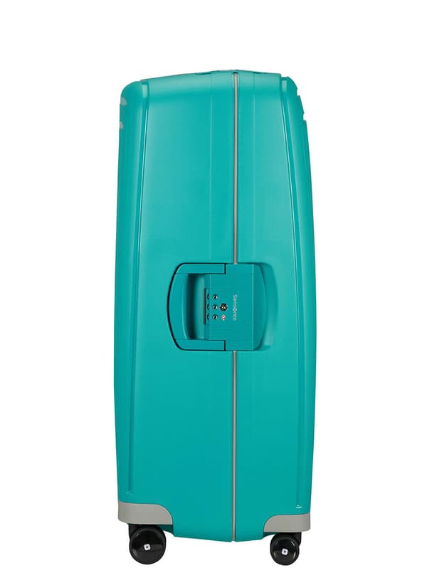 Stor XL Samsonite S'Cure kuffert 138 l - aqua blå
