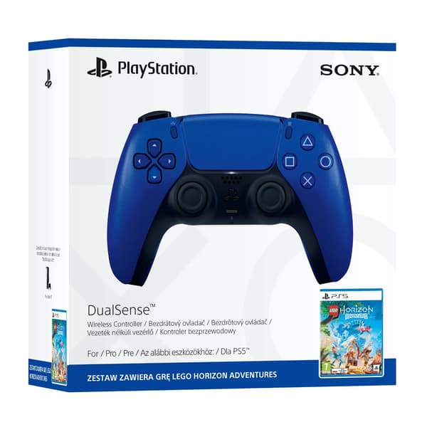 Sony DualSense-controller til PS5 Trådløs Aftenkobolt + LEGO Horizon Adventure-spil