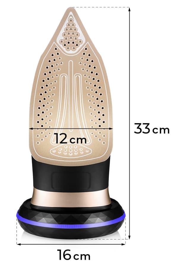 MOZANO Ultimate Smooth johdoton silitysrauta, musta-kulta