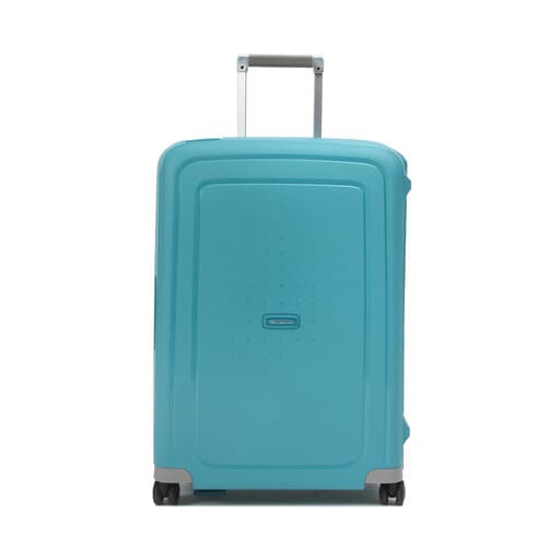 Mellemstor Hård Kuffert Samsonite S'Cure 49307-1012-1BEU Aqua Blue