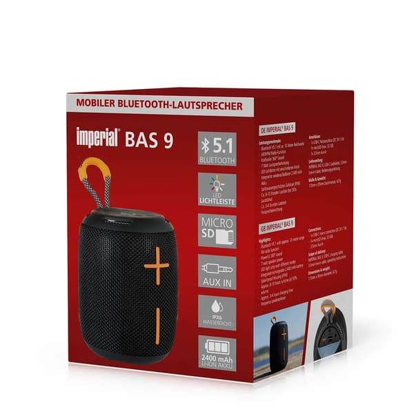 Bluetooth-højttaler Imperial BAS 9 7W Sort