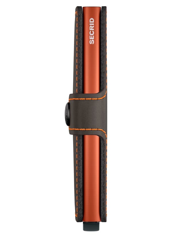Kompakt RFID Secrid Miniwallet Matte - trøffel / orange