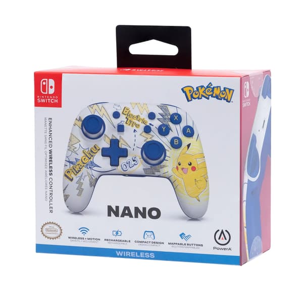 PowerA Enhanced NANO Pokemon Pikachu School Days Controller til Nintendo Switch Trådløs