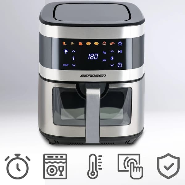 Airfryer BERDSEN BD-656 9.1l 7 forudindstillede programmer Sølv