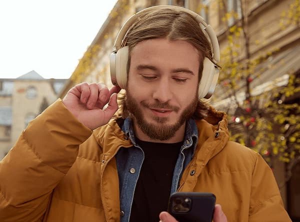 EDIFIER ES850NB ANC Over-Ear-hörlurar Beige