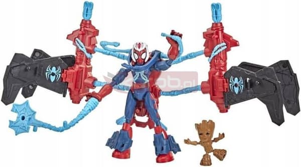 BEN AND FLEX MISSION SPIDERMAN FIGUR + GROOT F3739