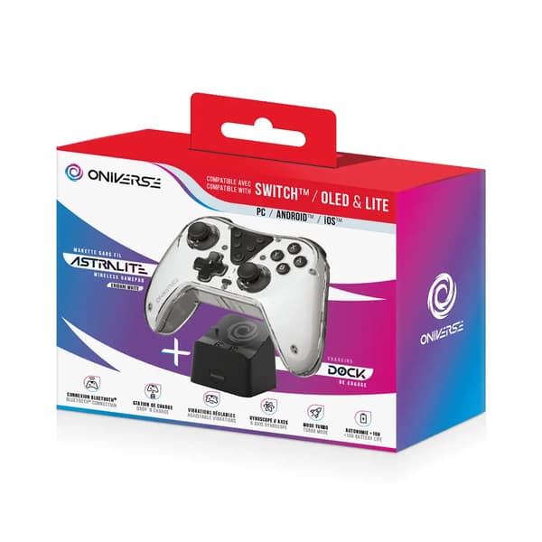 Oniverse Astralite Eridani White Controller til PC Nintendo Switch Android iOS Trådløs Hvid