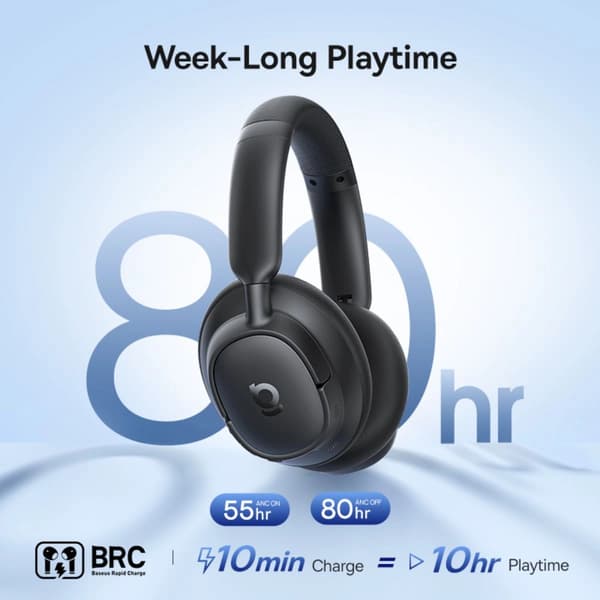 Baseus BH1 NC Trådløse Hovedtelefoner Over-ear Bluetooth 6.0 Sort