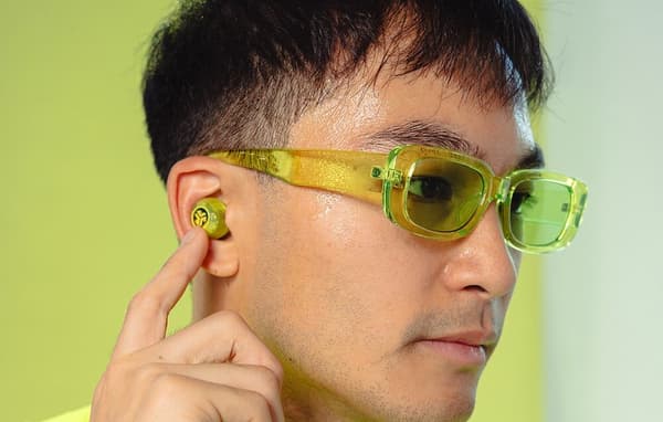 JLAB Go Pop ANC In-ear hörlurar Gul-transparent