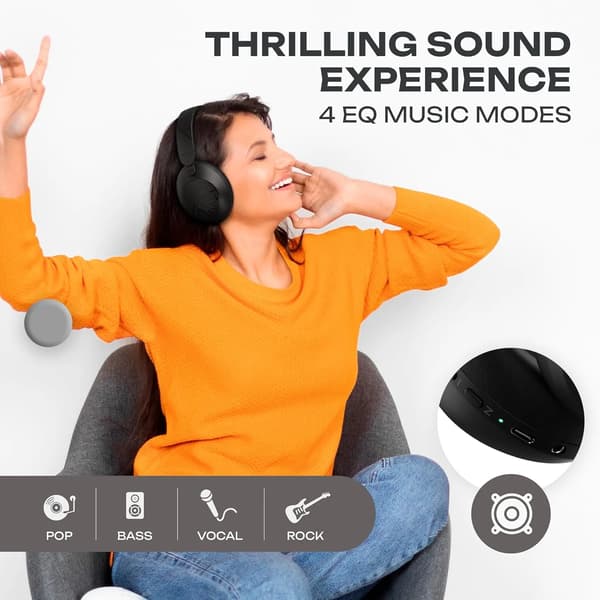 PowerLocus Orion trådløse hovedtelefoner Over-ear Bluetooth 5.4 Sort