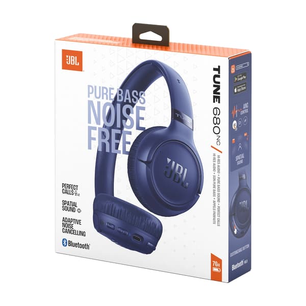 JBL Tune 680NC Trådløse On-Ear Hovedtelefoner Bluetooth 6.0 Blå