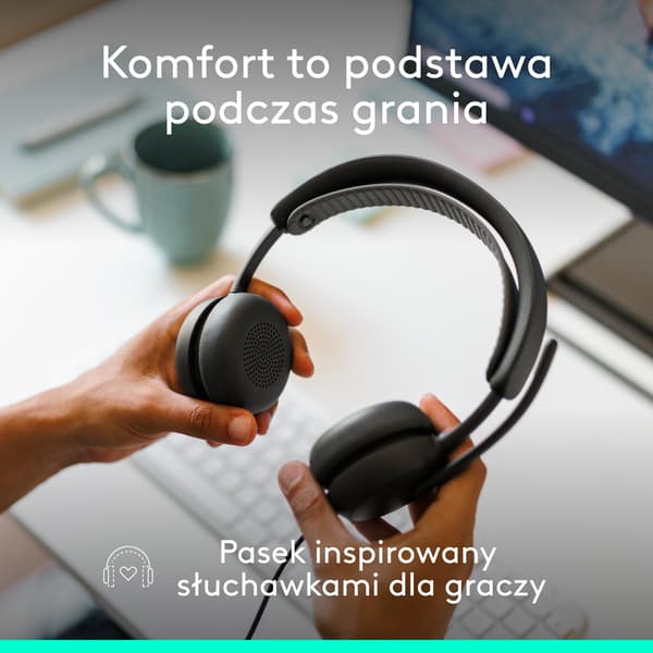 LOGITECH Zone Wired 2 Trådbundna Hörlurar, On-Ear, ANC Grafit