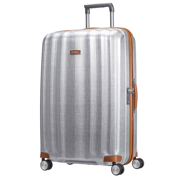 Stor XL Samsonite Lite-Cube DLX kuffert - aluminium