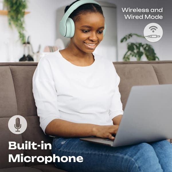 PowerLocus P7 Mint Trådløse On-Ear Bluetooth 5.3 Hovedtelefoner Mint