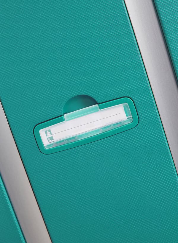 Stor XL Samsonite S'Cure kuffert 138 l - aqua blå