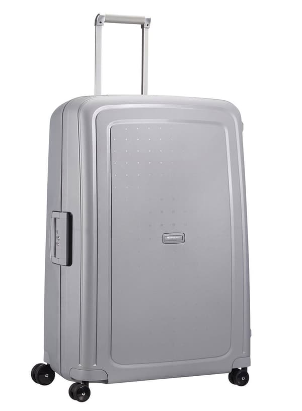 Stor XL Samsonite S'Cure kuffert 138 l - sølv