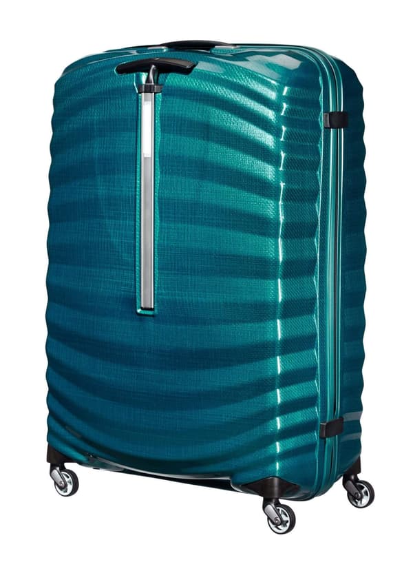 Stor XL Samsonite Lite-Shock kuffert 124 l - petrolblå