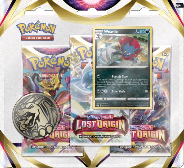 Pokémon TCG: Lost Origin 3-pack Weavile