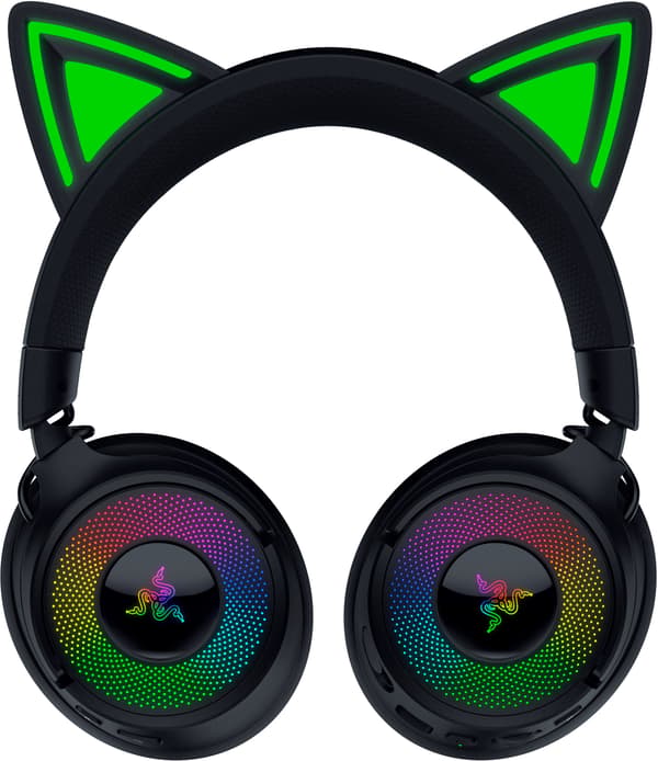 RAZER Kraken Kitty V3 Pro hovedtelefoner sort-grøn