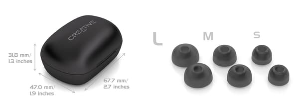 Creative Sensemore Air trådløse in-ear Bluetooth 5.2 hovedtelefoner