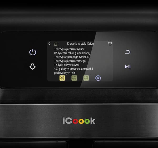 Airfryer ICOOOK MFR-IC-01 Sort 6.5l Wifi 15 automatiske programmer