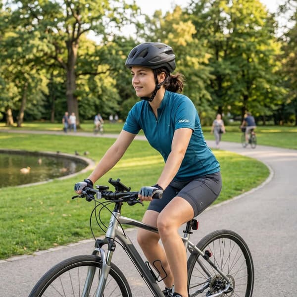 VAYOX Active VA0424BMM mustakypärä MTB valolla (koko M)