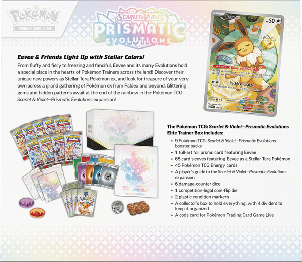 Pokemon TCG: Prismatic Evolutions Elite Trainer Box (ETB)
