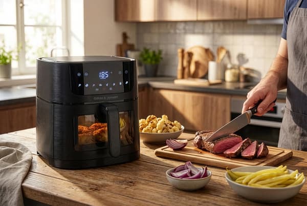 Airfryer GÖTZE & JENSEN AF610K 6L 8 automatiske programmer