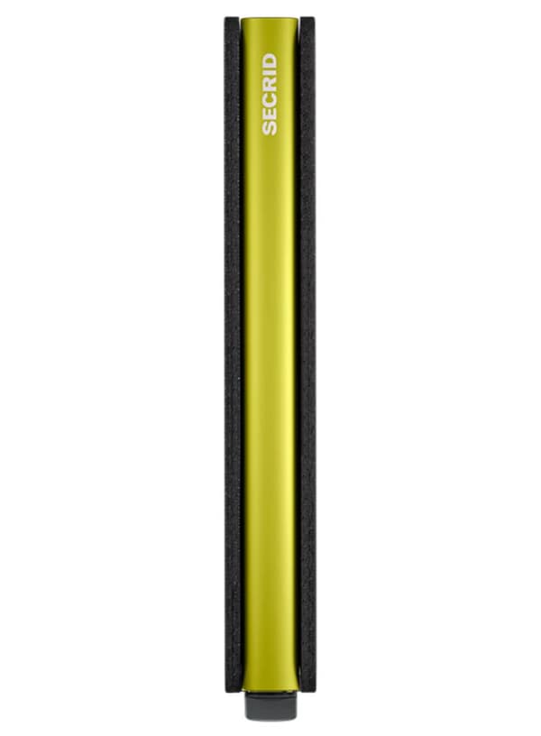 RFID-suojattu Secrid Slimwallet Matte -lompakko - harmaa / lime