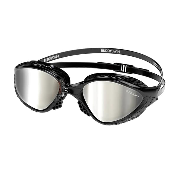 BuddySwim OzeanX Mirror -uimalasit, musta/hopea