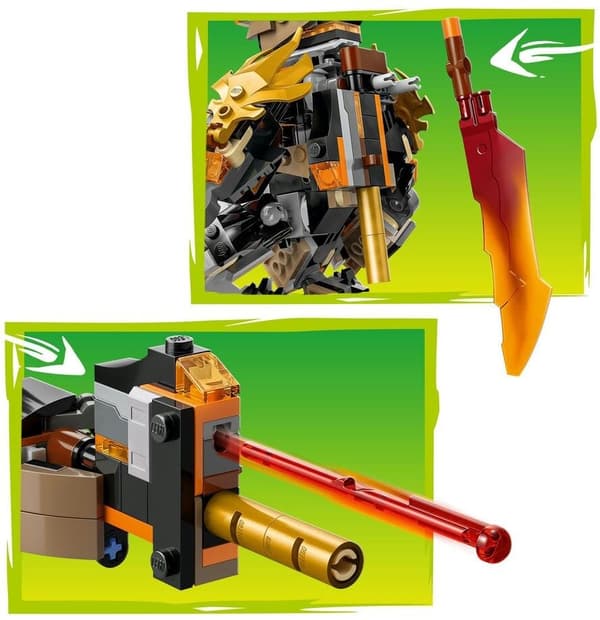 LEGO 71854 NINJAGO Coles elementar-robot og Zane i drageudrustning
