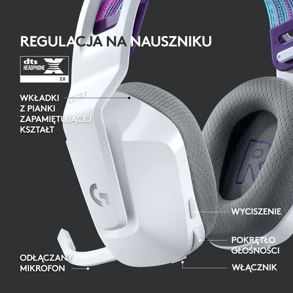 Logitech G733 Lightspeed Hovedtelefoner Hvid (981-000883)