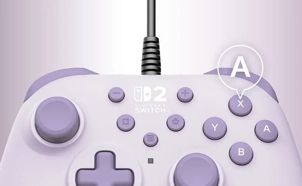 Hori Turbo Cozy Lavender-controller til Nintendo Switch 2 med ledning