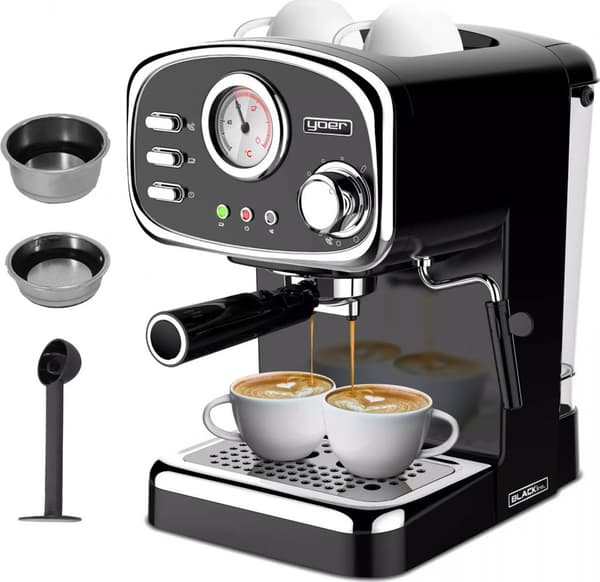 Espressomaskin YOER BLACKline Breve EM01BK